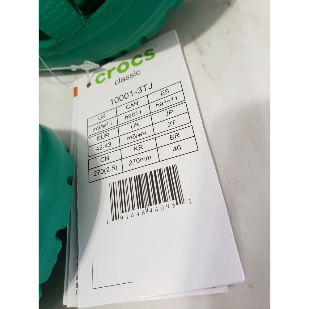 NEW Crocs Classic Clog Green Mens 9 Womens 11 Deep Green Slip On Shoes 10001-3TJ